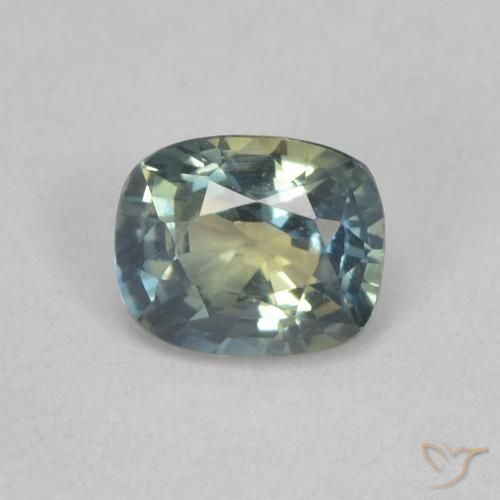 0.77ct طبيعي أخضر أزرق متوسط زفير, وسادة, VVS