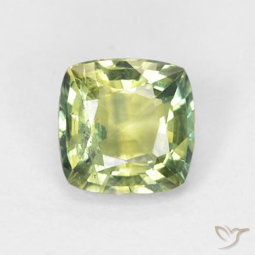 1.19ct طبيعي أخضر مصفر زفير, وسادة, قليلا جدا