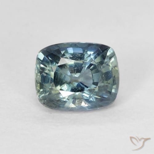 0.81ct طبيعي أخضر أزرق متوسط زفير, وسادة, قليلا جدا