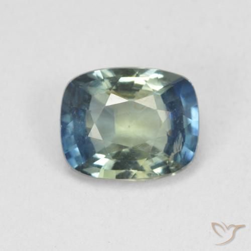 0.79ct طبيعي أخضر أزرق متوسط زفير, وسادة, قليلا جدا