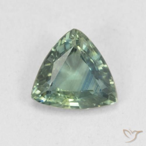 0.82ct طبيعي ازرق مخضر زفير, مثلثى, قليلا جدا