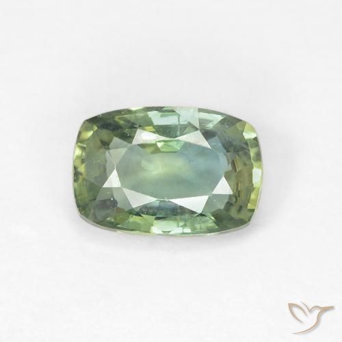 1.00ct طبيعي اخضر فاتح زفير, وسادة, VVS-VS