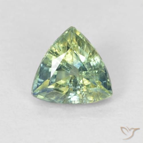 0.62ct طبيعي متعدد الألوان زفير, مثلثى, قليلا جدا