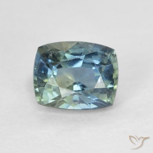 0.64ct طبيعي ازرق مخضر زفير, وسادة, VVS-VS