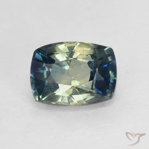 0.95ct طبيعي ازرق مخضر زفير, وسادة, VVS-VS