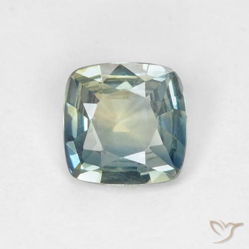 0.88ct طبيعي ازرق مخضر زفير, وسادة, VVS