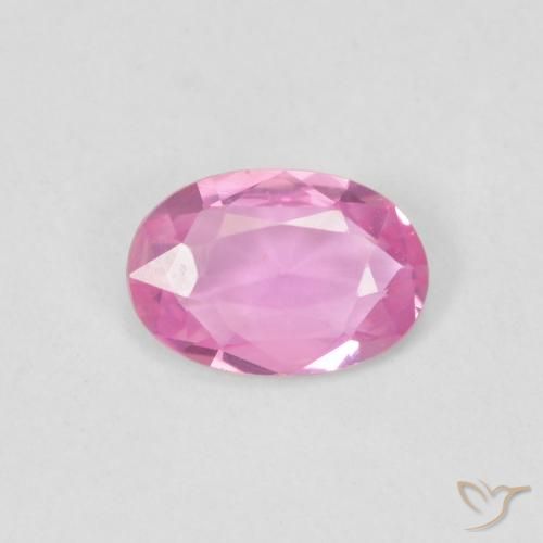 0.44ct طبيعي وردى كثيف زفير, بيضوي, VVS
