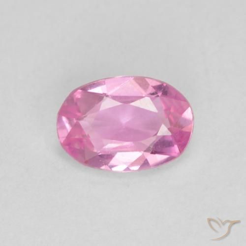 0.48ct طبيعي وردي فاقع زفير, بيضوي, VVS