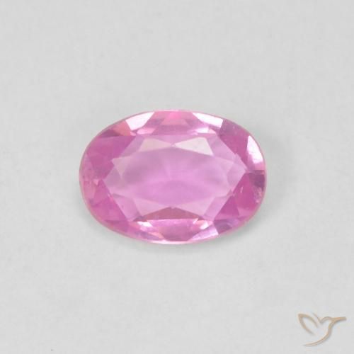 0.46ct طبيعي وردى زفير, بيضوي, VVS