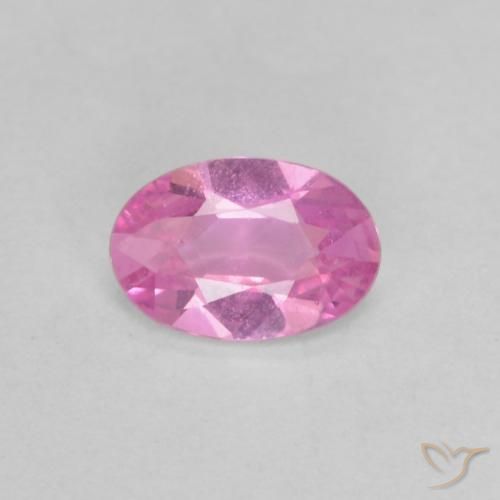0.38ct طبيعي أرجوانى وردى لامع زفير, بيضوي, VVS-VS