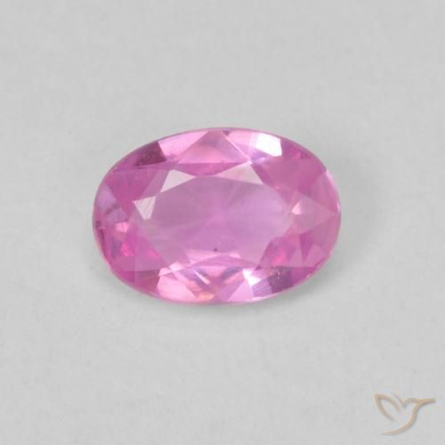 0.47ct طبيعي أرجوانى وردى لامع زفير, بيضوي, VVS-VS
