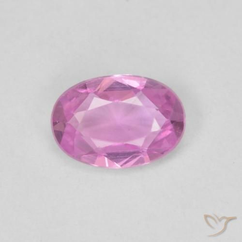 0.43ct طبيعي أرجوانى وردى لامع زفير, بيضوي, VVS-VS