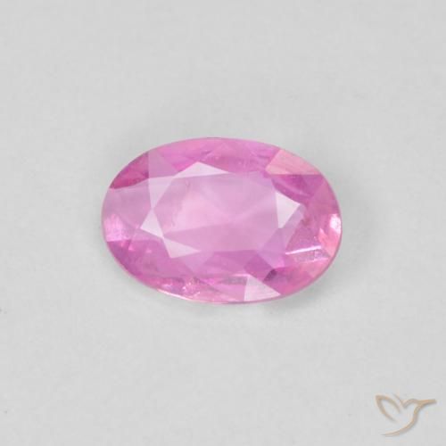 0.38ct طبيعي وردى متوسط زفير, بيضوي, VVS