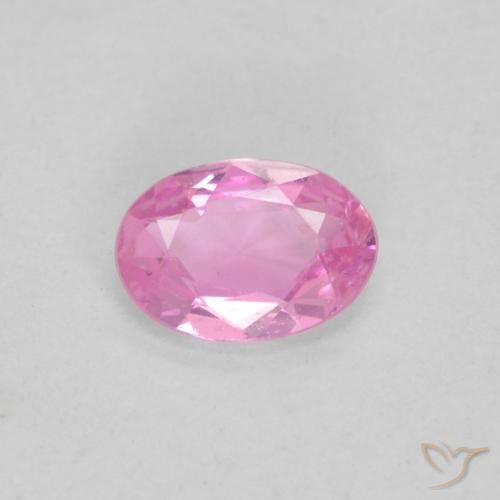 0.38ct طبيعي وردى أرجوانى ملكى زفير, بيضوي, VVS