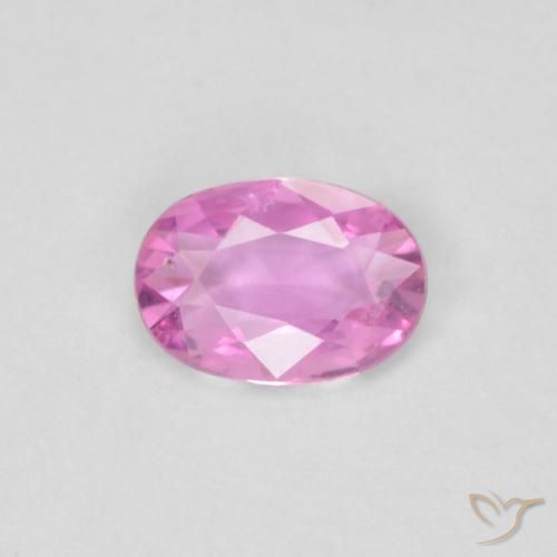 0.38ct طبيعي وردى كثيف زفير, بيضوي, VVS