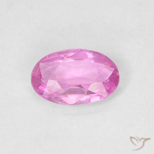 0.46ct طبيعي أرجوانى وردى لامع زفير, بيضوي, VVS