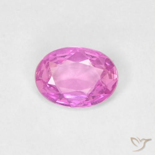 0.37ct طبيعي أرجوانى وردى لامع زفير, بيضوي, VVS