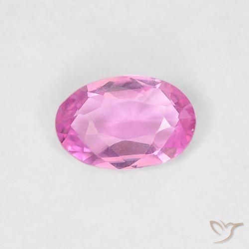 0.39ct طبيعي أرجوانى وردى لامع زفير, بيضوي, VVS