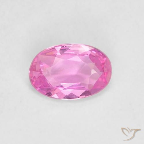 0.44ct طبيعي وردى-أرجوانى زفير, بيضوي, VVS