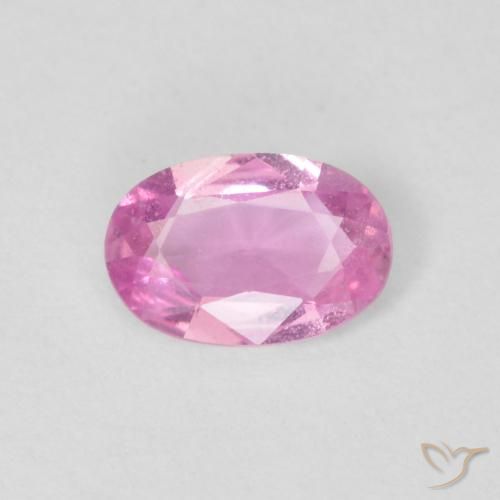 0.38ct طبيعي وردى زفير, بيضوي, قليلا جدا
