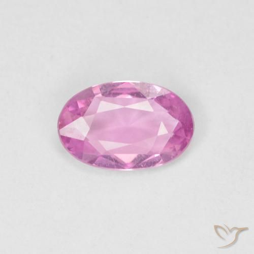0.38ct طبيعي وردي فاقع زفير, بيضوي, VVS
