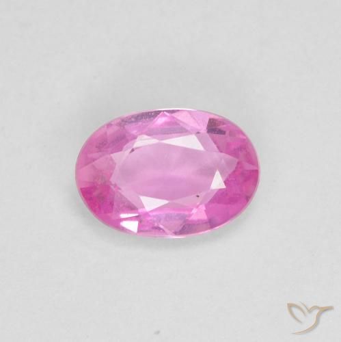 0.50ct طبيعي وردى زفير, بيضوي, VVS-VS