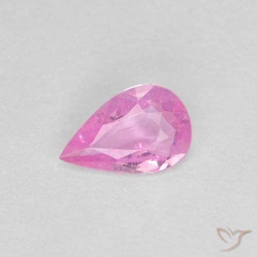 0.30ct طبيعي وردي فاقع زفير, شكل الكمثرى, قليلا جدا