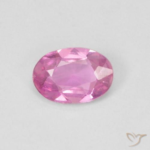 0.48ct طبيعي وردى زفير, بيضوي, قليلا جدا