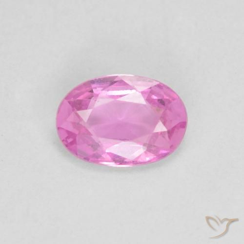 0.44ct طبيعي وردي فاقع زفير, بيضوي, قليلا جدا