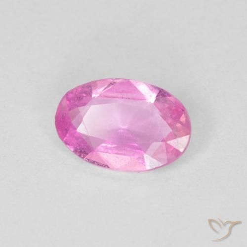 0.41ct طبيعي وردى زفير, بيضوي, قليلا جدا
