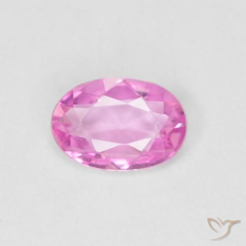 0.38ct طبيعي أرجوانى وردى لامع زفير, بيضوي, VVS
