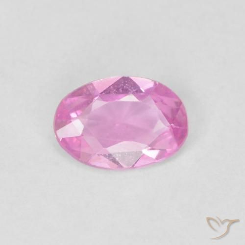 0.37ct طبيعي وردى زفير, بيضوي, VVS
