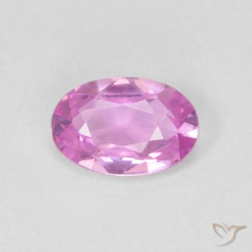 0.51ct طبيعي وردى-أرجوانى زفير, بيضوي, VVS