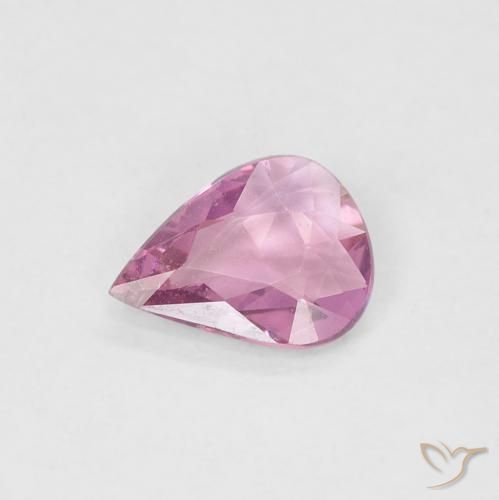0.38ct طبيعي وردى أرجوانى زفير, شكل الكمثرى, قليلا جدا