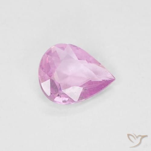 0.48ct طبيعي وردى أرجوانى ملكى فاتح زفير, شكل الكمثرى, قليلا جدا