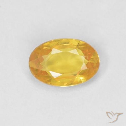 0.54ct طبيعي ذهبى لامع زفير, بيضوي, VVS
