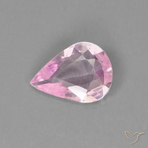 0.46ct طبيعي وردى العلكة فاتح جدا زفير, شكل الكمثرى, VVS