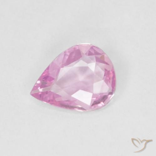 0.43ct طبيعي وردى فاتح جدا زفير, شكل الكمثرى, VVS