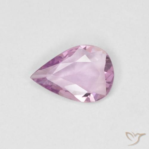 0.36ct طبيعي أرجوانى فاتح زفير, شكل الكمثرى, VVS