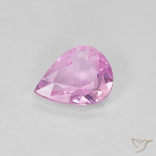 0.43ct طبيعي وردي فاتح زفير, شكل الكمثرى, VVS
