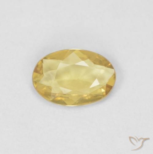 0.37ct طبيعي ذهبى متوسط زفير, بيضوي, VVS-VS