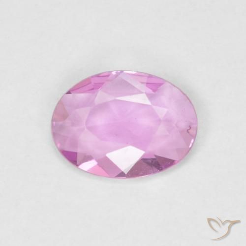 0.46ct طبيعي وردى-أرجوانى زفير, بيضوي, VVS-VS