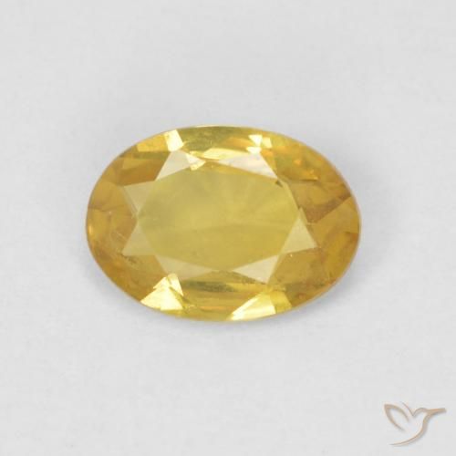 0.61ct طبيعي ذهبى متوسط زفير, بيضوي, VVS-VS