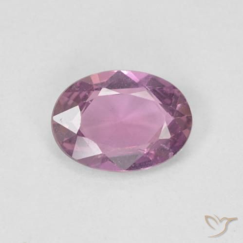 0.75ct طبيعي وردى أرجوانى زفير, بيضوي, قليلا جدا