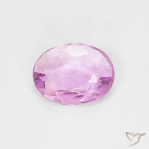 0.43ct طبيعي أرجوانى وردى زفير, بيضوي, VVS
