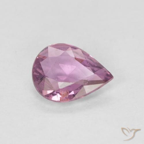 0.48ct طبيعي أرجوانى وردى زفير, شكل الكمثرى, قليلا جدا