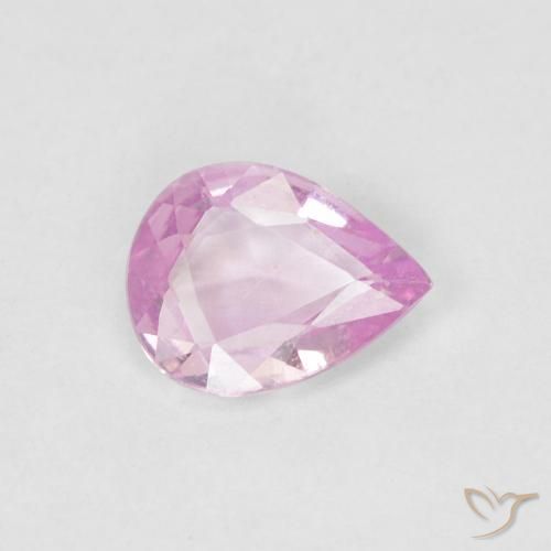 0.44ct طبيعي وردى أرجوانى ملكى فاتح زفير, شكل الكمثرى, قليلا جدا