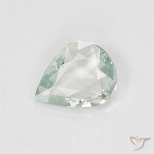 0.47ct طبيعي اخضر فاتح زفير, شكل الكمثرى, قليلا جدا