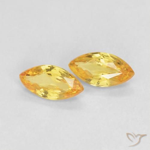 0.37ctw طبيعي ذهبي زفير, ماركيز, VVS