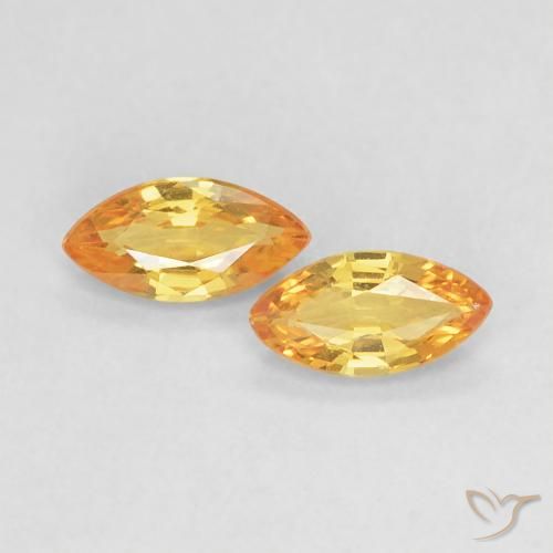 0.36ctw طبيعي ذهبى-برتقالى داكن زفير, ماركيز, VVS
